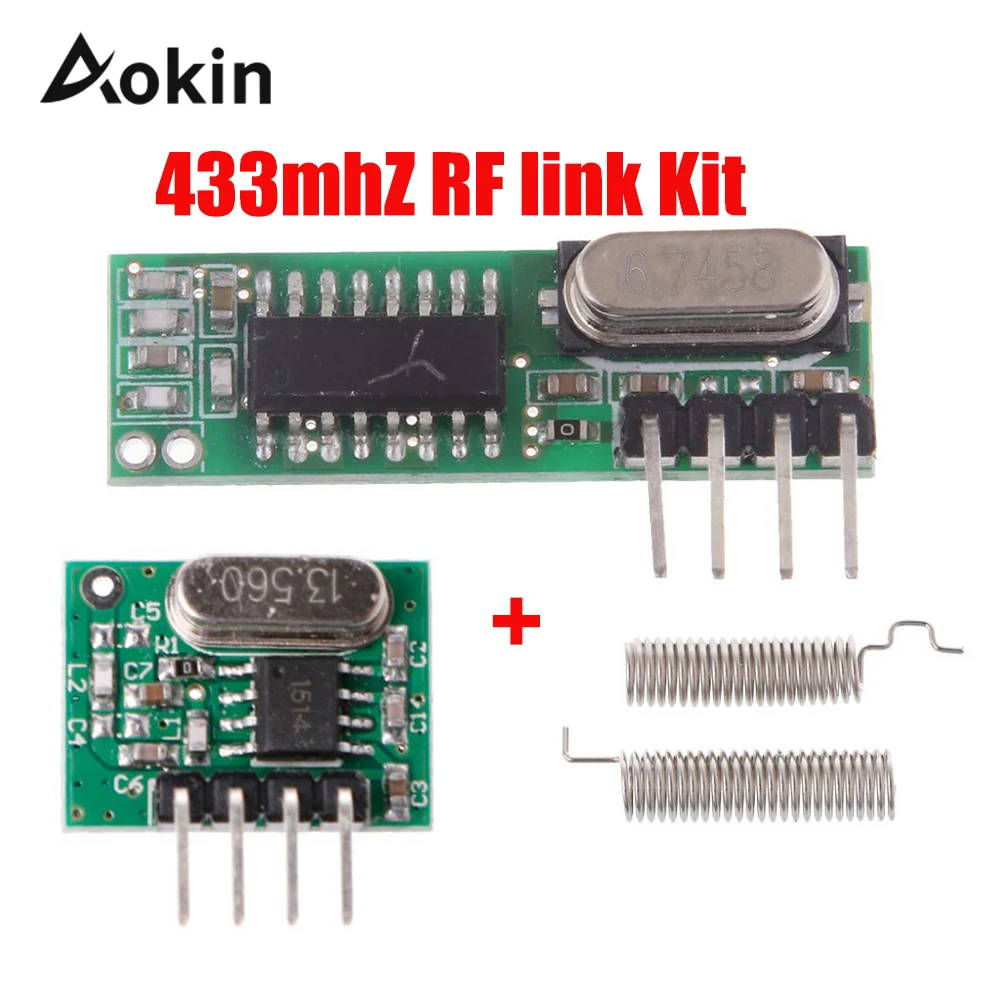 

433 Mhz Superheterodyne Rf Receiver And Transmitter Module 433mhz Remote Controls For Arduino Uno Wireless Module Diy Kits