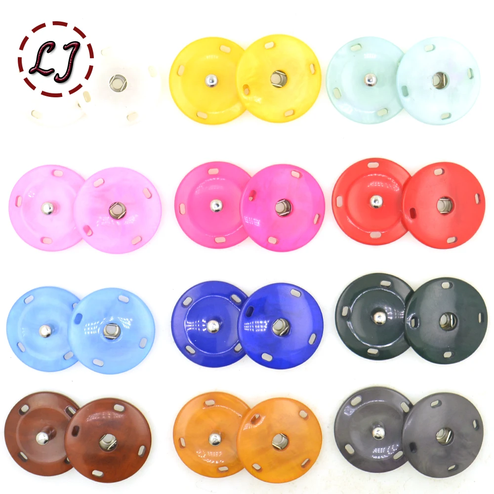 New high quality 10pcs/lot colorful invisible snap fashion button Fasteners Press sewing overcoat Button garment accessory DIY