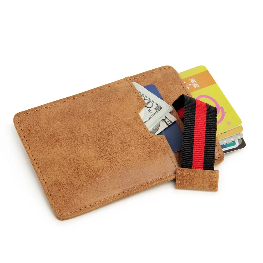 Gibo Auja Rfid Blocking Oil Wax Genuine Leather Vintage Card Holder Pull Tab Wallet Men Wallets Organizer Short Antitheft Wallet