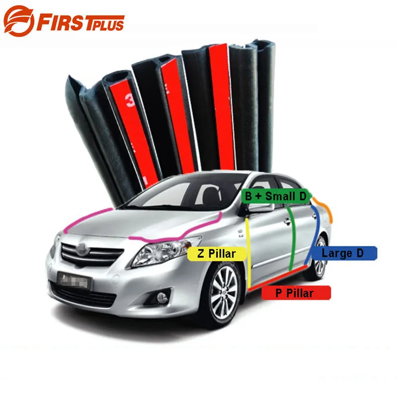 

For Toyota Corolla Camry Rubber Seal Straps Front Rear Doors Bonnet Trunk Cover Anti Noise Dust Sealing Strips B D P Z Type