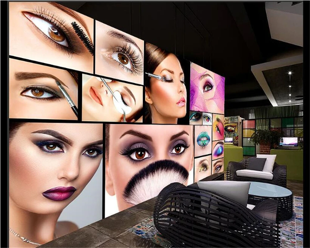 beibehang Fashion personality senior silk cloth wallpaper beautiful makeup background wall makeup makeup wall 3d wallpaper