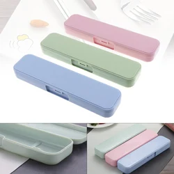 3 Colour Universal Portable PP Conjoined Side Opening Cutlery Receptacle Tableware Storage Box with Fixed Buckle