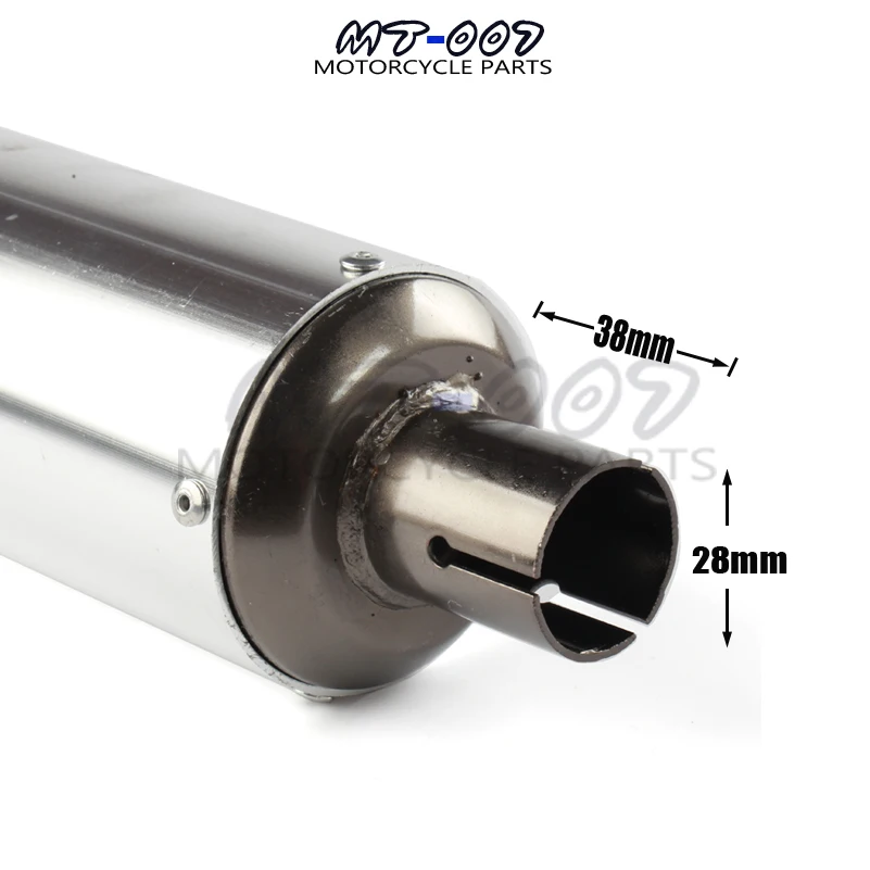 28mm Universal Motorcycle Pit Dirt Bike Exhaust Muffler Pipe 50cc 110cc 125cc ATV Kayo BSE
