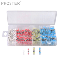 Proster 250pcs Waterproof Insulated Solder Seal Wire Connector, Solder Seal Heat Shrink Butt Connectors Terminals Electrical