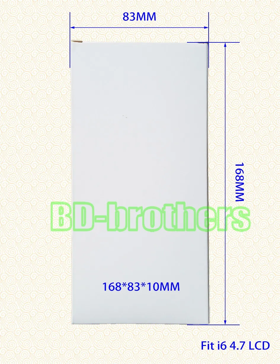 168 x 83 x 10mm Wihte Paper Box for I6 4.7 LCD Screen Packing Package Wholesale 5000pcs/lot