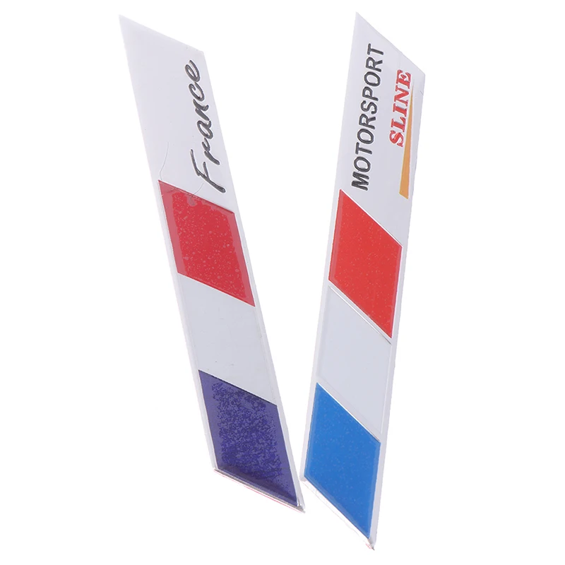 تصفيف السيارة ثلاثية الأبعاد الألومنيوم فرنسا العلم شعار شارة ملصق سيارة الشارات سيارة التصميم Peugeot 307 206 207 Citroen رينو DS C2 C3