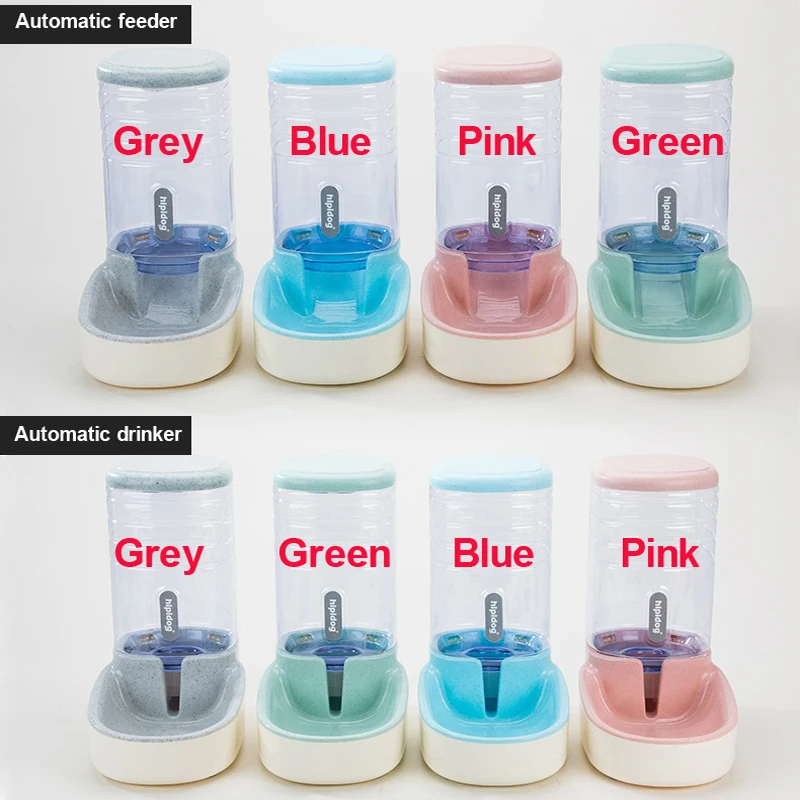 Automatic Feeding Bowls for Cat and Dog, Water Dispenser, Fountain Bottle, Feeding and Drinking, 2 PCs/Set