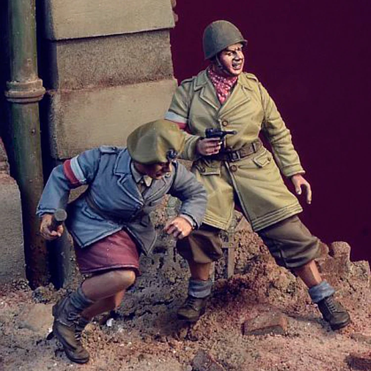 1/35 WWII Polish Home Army vol. 1, Warsaw Uprising, Resin Model Soldier GK, Military theme, Unassembled and unpainted kit