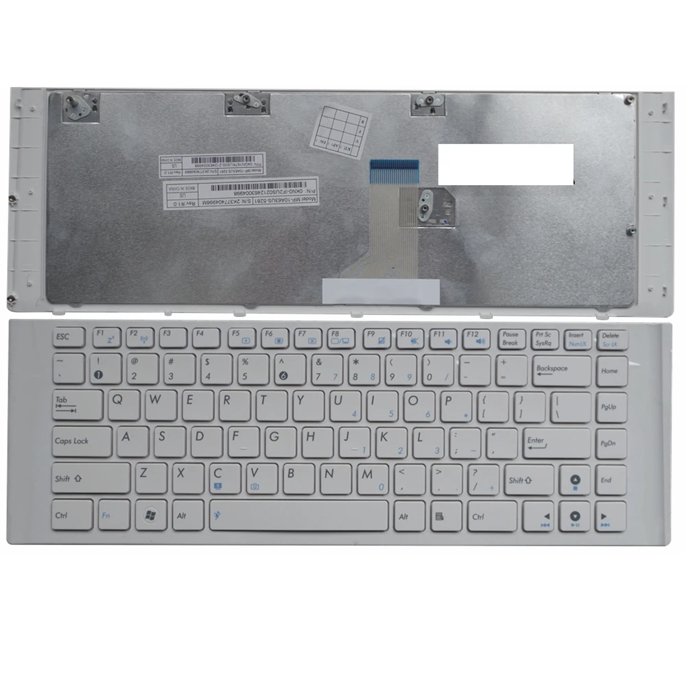 US FOR ASUS A40D A40I A40E A40JN A40EN A40J A40JC A40 US White Replace laptop keyboard New White English