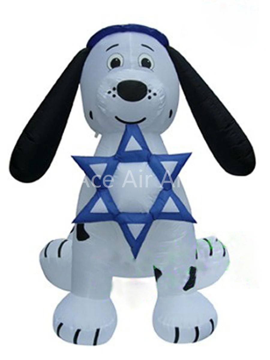 High-quality Sitting Inflatable Dog Animal Model for Home Yard/Hanukkah Decoration