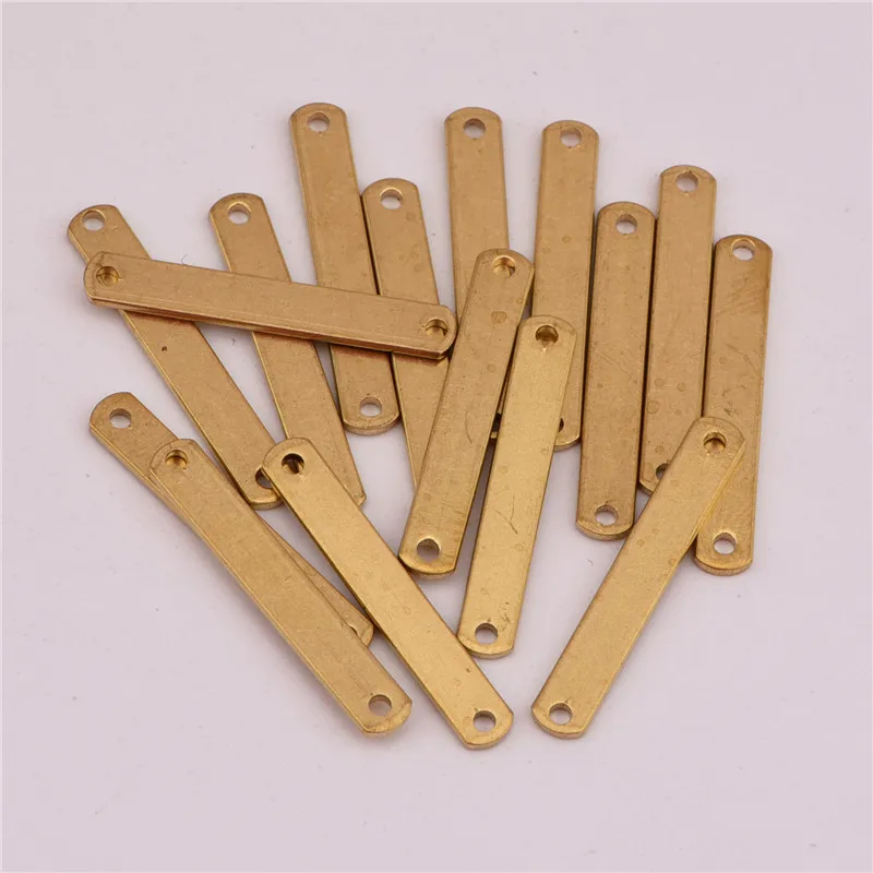 50pcs 4*25mm Copper material Blank Connector Bar Charm pendant for DIY Handmade Bracelet Necklace Jewelry Making