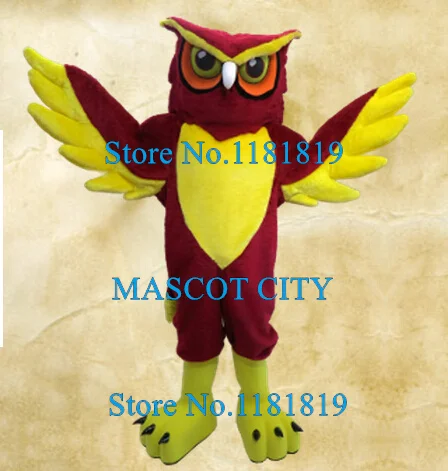 

Red Night Owl Mascot Costume Adult Cartoon Character HOOT THEME Anime Cosplay Costumes Mascotte Fancy Dress Kits for School