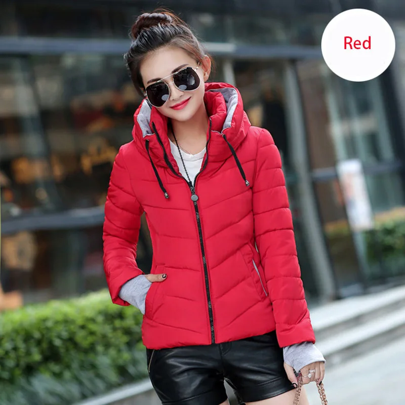 Women Autumn Winter Jacket Warm Parkas Plus 2018 New Ladies Thicken Short Outerwear Stand Collar Cotton Padded Female Slim Coats