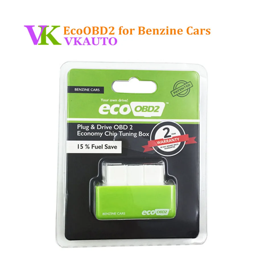 

New EcoOBD2 Benzine Gasoline Cars Economy Chip Tuning Box Plug and Drive Eco OBD2 Interface 15% Fuel Save Single PCB