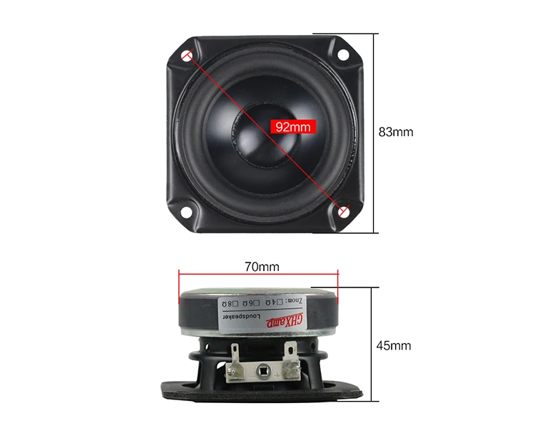 GHXAMP 3 INCH Bass Full Range Speaker Center Woofer 4OHM