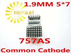 10PCS x 1.9MM 5X7 White Blue White Red Common Cathode/Anode LED Dot Matrix Digital Tube Module 757AS 757BS LED Display Module