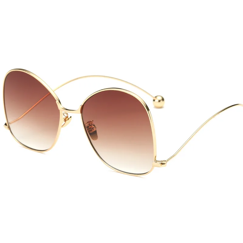 2018 New Stylish Butterfly Sunglasses Women Fashion Rose Pink Mirror Sun Glasses Clear Frame Metal Steel Ball UV400 M155