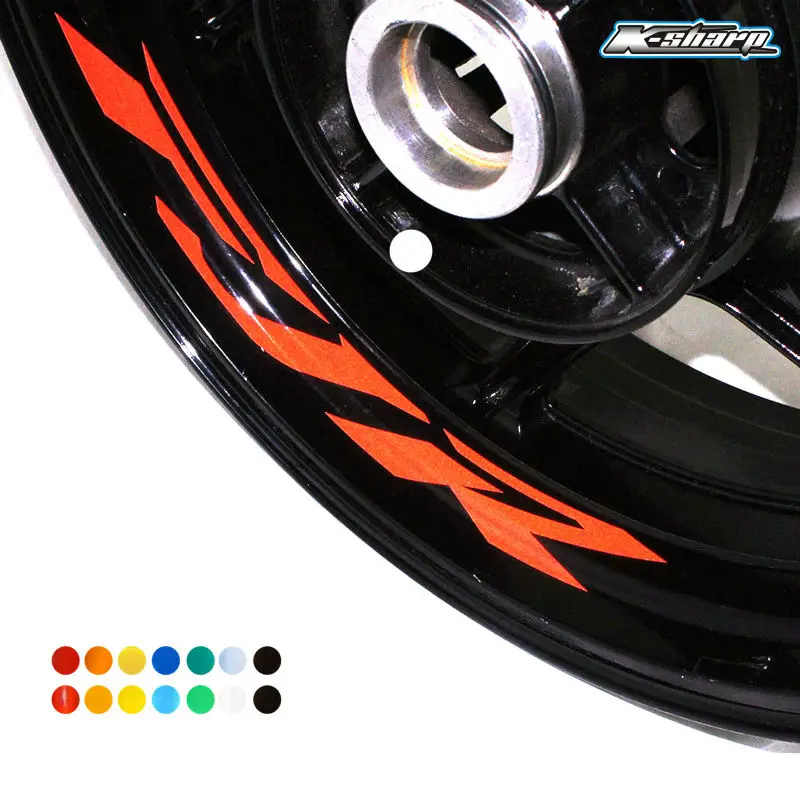 

8X Custom Inner RIM Decals WHEEL Reflective Stickers STRIPES For YAMAHA FJR fjr1300 moto logo sticker