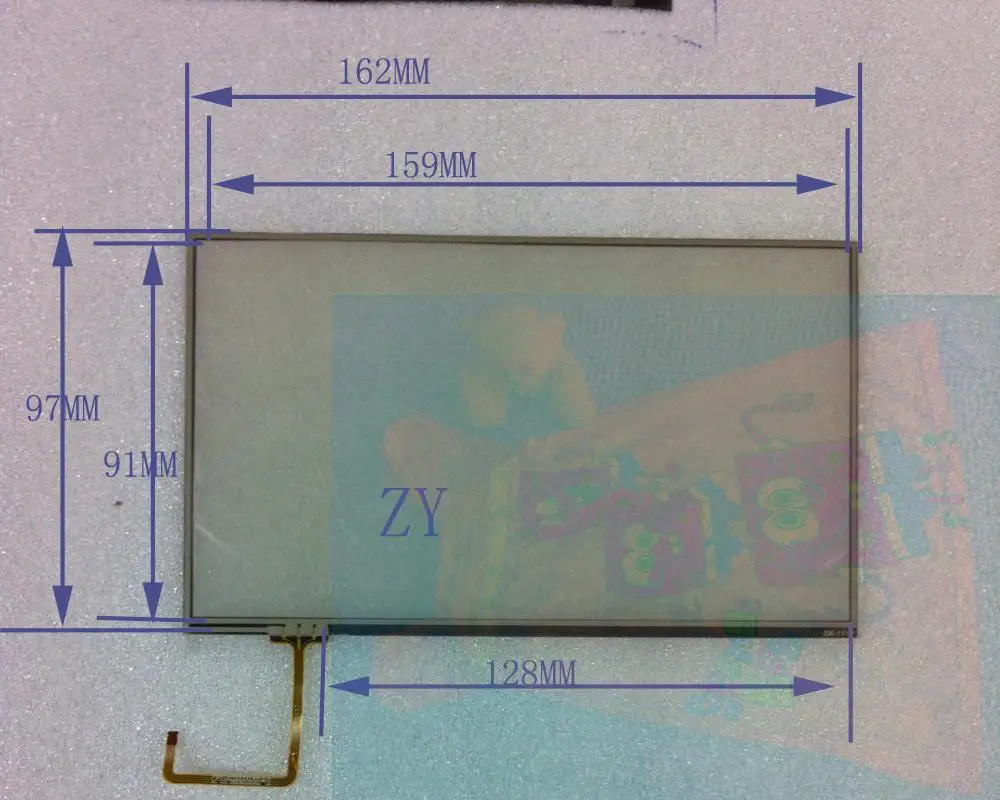 ZhiYuSun T7 original touch screen 7 corner cable zk-1117 7 four wire resistive touch screen