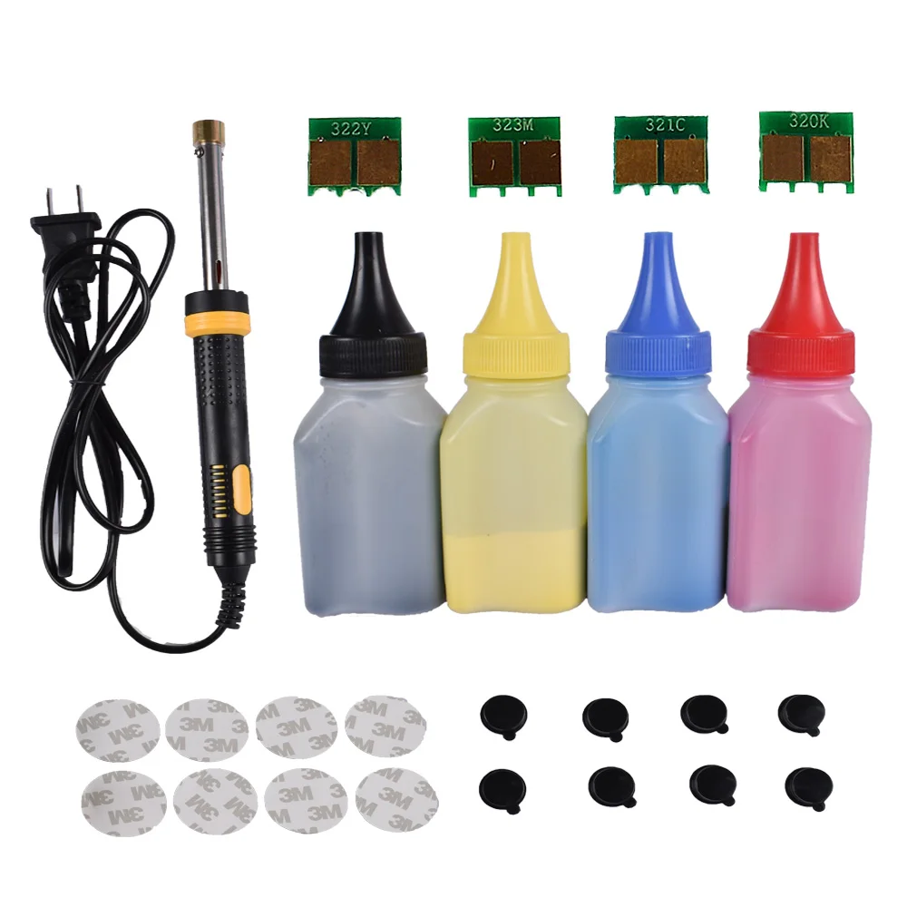 Refill toner Powder cartridge tool kit + 4 pcs chip FOR HP CE410A cartridge LaserJet Pro M351 M375nw M451nw M451dn M451dw