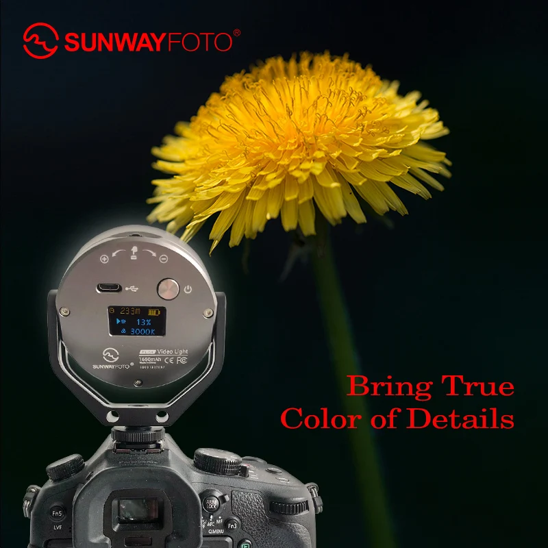 Imagem -04 - Sunwayfoto-luz de Vídeo Led Multifuncional Fotografia Temperatura de Cor Bi-color Camping Fl54 3000-5500k