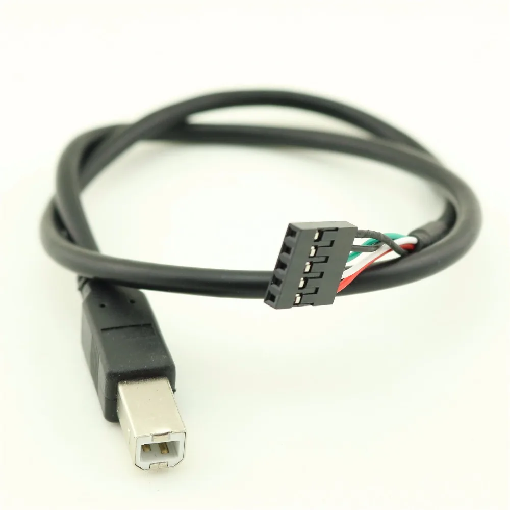 1pcs 50cm USB 2.0 Type B Male to Dupont 5 Pin Female Header Motherboard Adapter Cable for printer