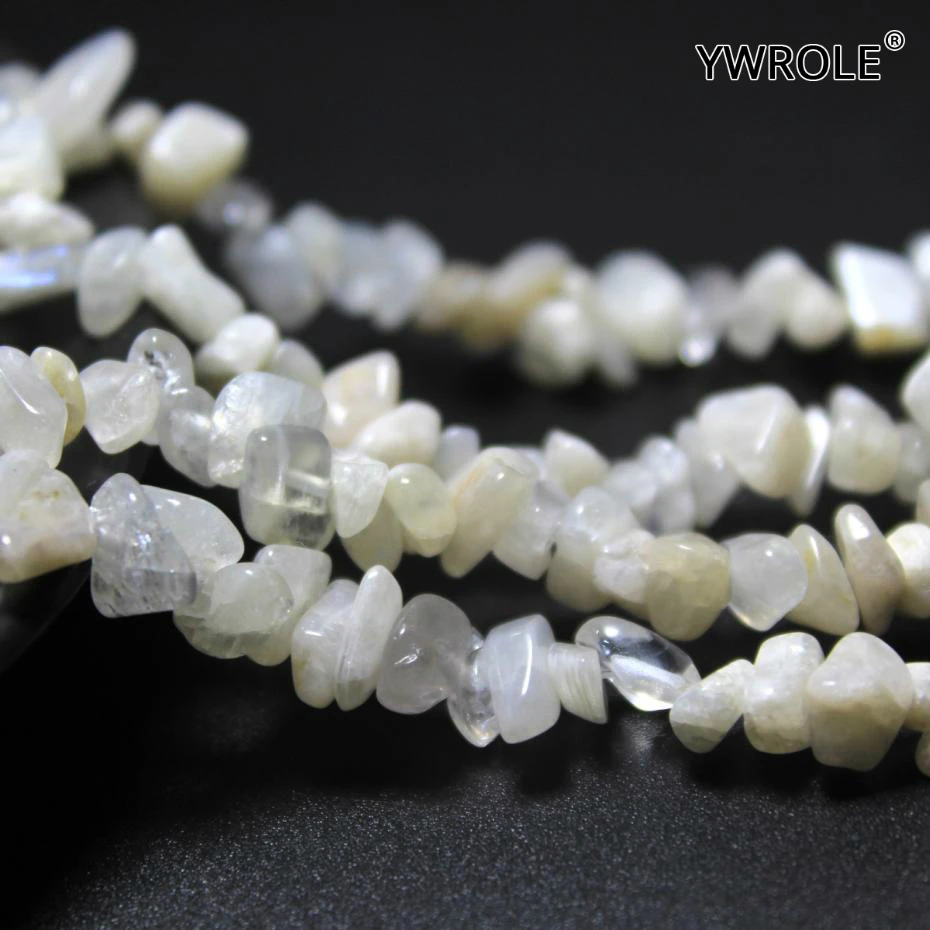 

Aaa 5-8 mm Chips Shape White Moonstone Natural Stone Beads For Jewelry Making Diy Bracelet Material Strand 34'' Free Shipping