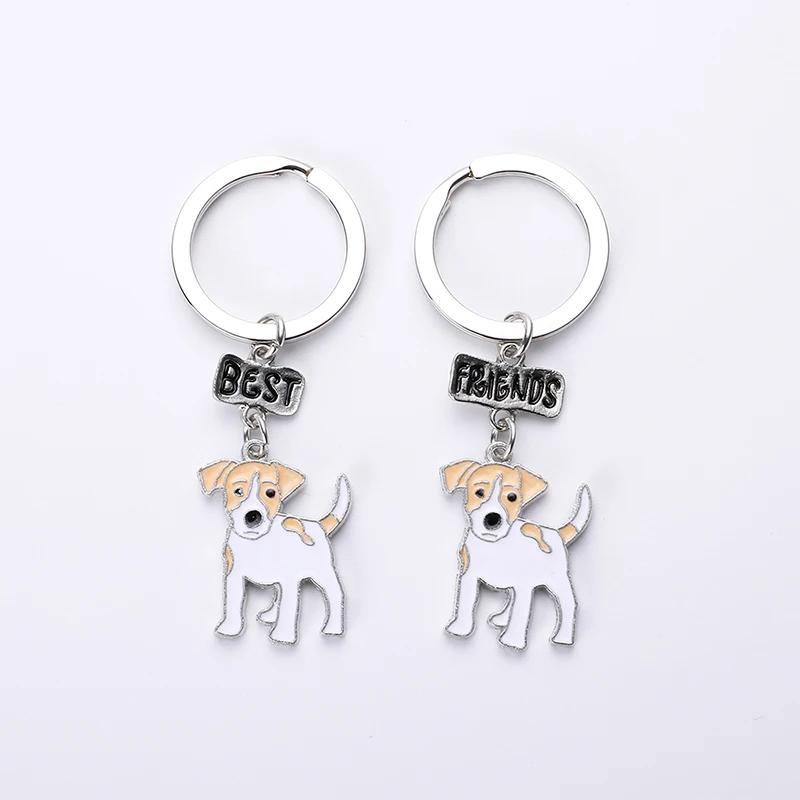 Key Chains 2019 New Jack Russell Terrier Soccer Dog Keychains Gift for Best Friend with Fine Design