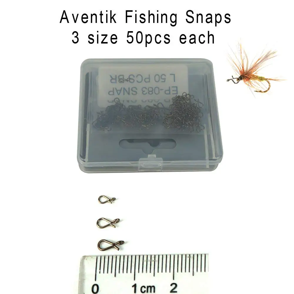 Eupheng 150pcs Quick Change Fly Fishing Snaps Stainless Steel, Size S, M, L, Fast Easy & Secure, Hook Snaps for Flies, Jigs, L