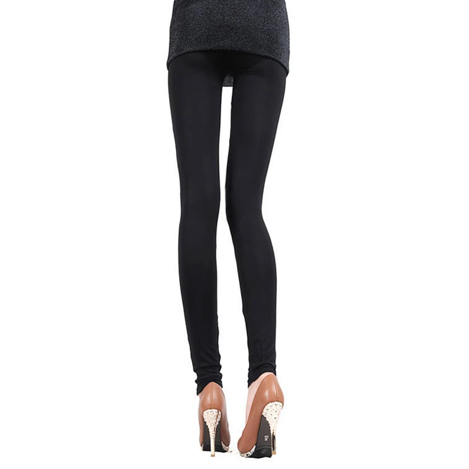 New Slim Fit Women Leggings Splicing Sexy Stretch Stripe Leggins Cotton Faux Leather Legging Pants