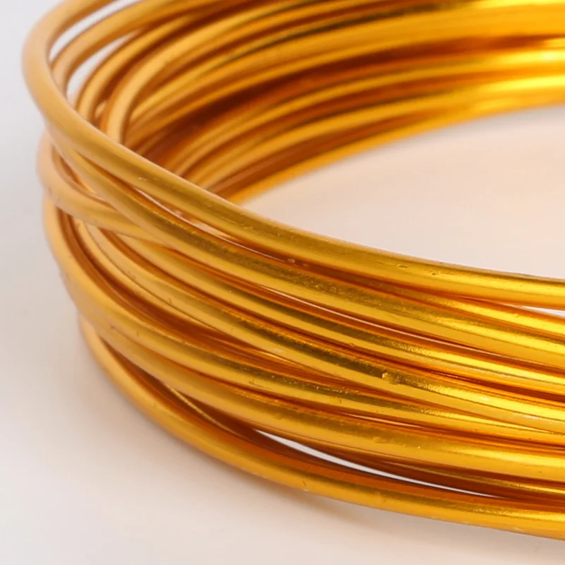 Soft Gold Aluminium Wire 1/1.5/2/2.5/5mm Beading Wire For Bracelet Necklace Jewelry Making DIY Jewelry Craft Accessories