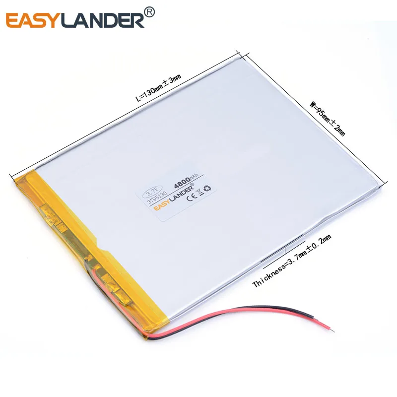 大容量3.7V 3795130   4800mAh 充電式リチウム リチウムイオン リチウムポリマー電池 Lipo 電池
