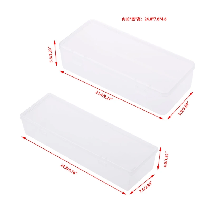 Rectangular Plastic Clear Storage Box Jewelry Container Case Bead Case