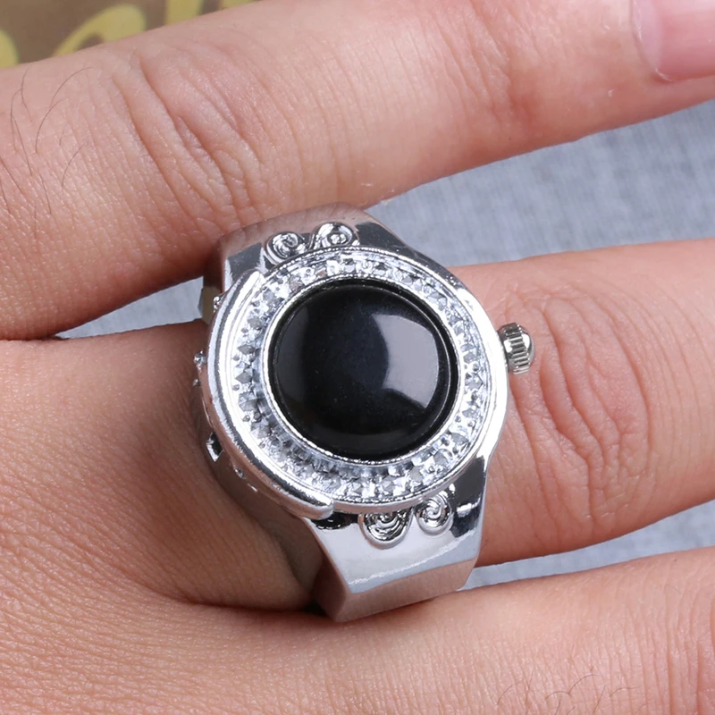 20mm Round Finger Ring Watch Jewelry Gift Modern Style