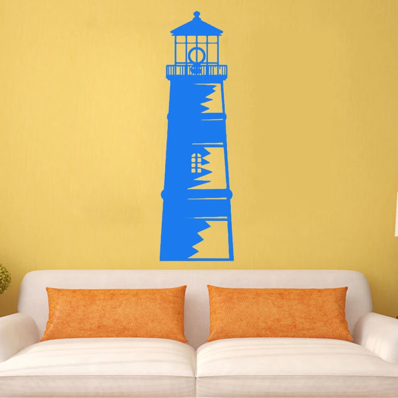 

ZOOYOO Nautical Ocean Lighthouse Wall Stickers Home Decor Removable Wall Art Murals Living Room Bedroom Wall Decals Decoration