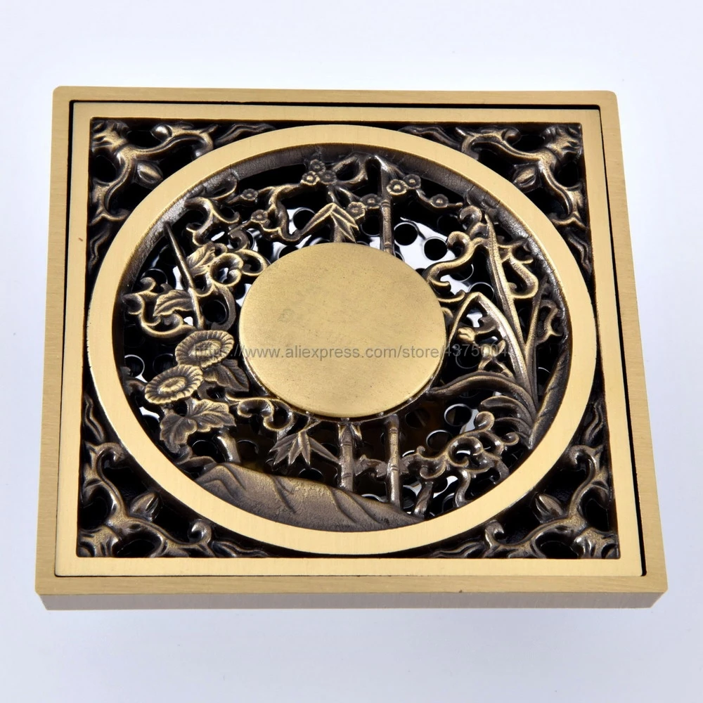 

Античный латунный слив для душа, толстый слив для пола, обычный слив для ванной комнаты, туалета, кухни, балкона, выделенный Nhr073