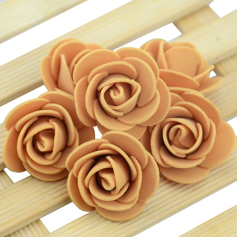 Über 480 Stück-500 Stück/3 cm Mini-PE-Schaum-Rosenblütenkopf, künstliche Rosenblüten, handgefertigt, DIY, Party, Hochzeit, Heimdekoration – Detail 5