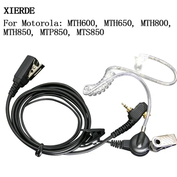Xierde fone de ouvido para motorola, fone de ouvido para rádio portátil mth850 1pin 2.5mm e tubo de ar mth850 mth800 mtp850 mts850 mth600
