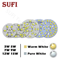 10pcs 3W 5W 7W 9W 12W 15W Brightness SMD5730 LED Lamp Panel White Warm White LED Lamp Board for Ceiling Ceiling PCB With LED