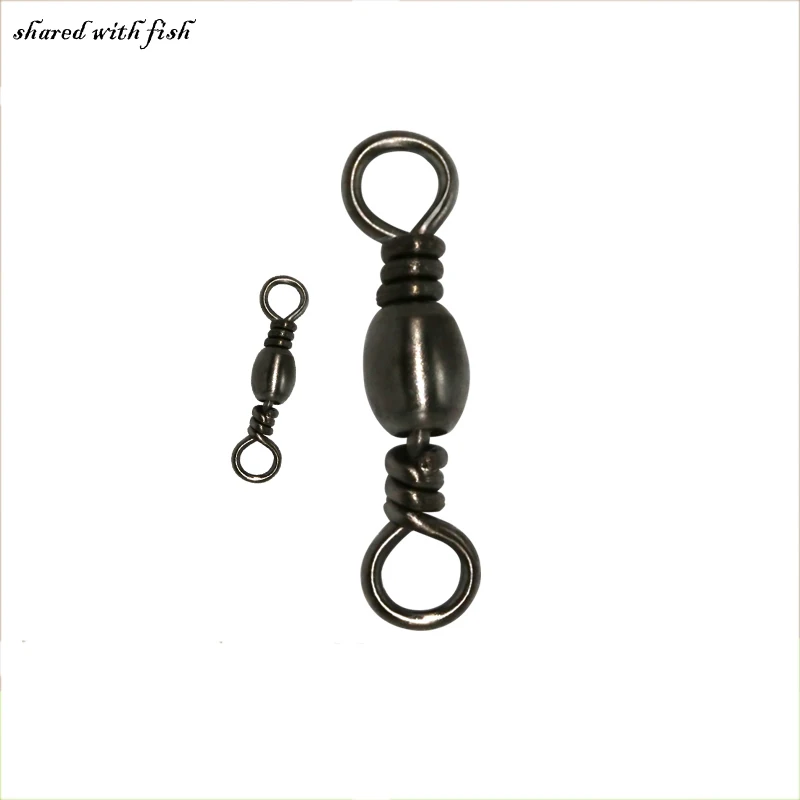 10pcs/lot Brass Barrel Swivel Fishing Ball Bearing Swivel Fishing Connector Tool Tackle Size 5# to14# Fishing Accessory