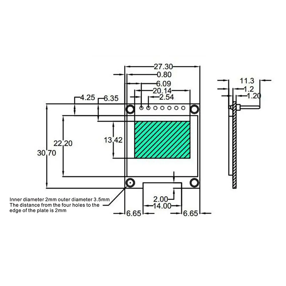 0.95 Inch Full Color OLED Display Module with 96x64 Resolution SPI Parallel Interface SSD1331 Controller 7PIN