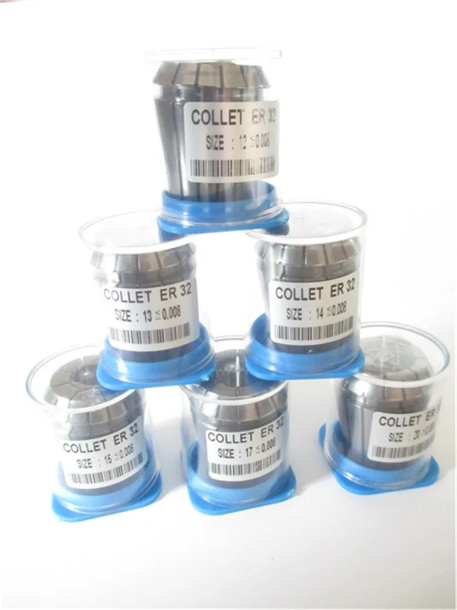 

high accuracy 0.008mm 5pcs ER32 Collet for Spindle Motor ER32 collets ER 32 Spring hardened collet