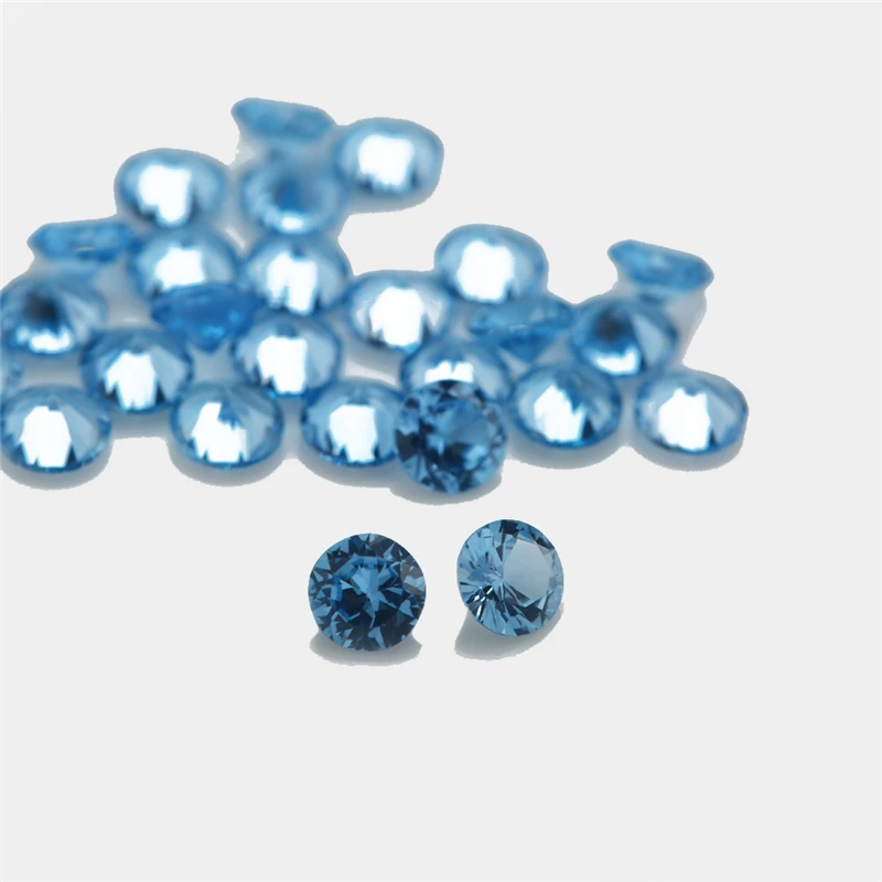 Größe 1,0 mm~3,0 mm Runder Brillantschliff Schwarz 106 # 109 # 112 # 113 # 114 # 120 # Blaue Lose Steine Synthetische Spinell-Edelsteine für Schmuck – Detail 6