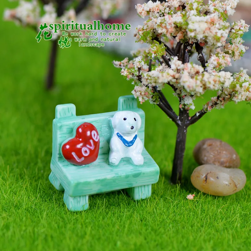 1pcs/lot Resin Puppy Sofa Sofa Dog Seat Moss Micro Landscape Ecological Potted Succulents Decorative Material Accessories