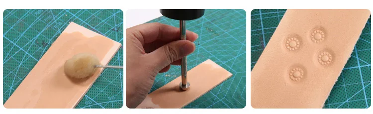 NEUE Leder Handwerk Arbeits Blumen Präge Muster Schnitzen DIY Gravur Werkzeuge Handgemachte Metall Stempel und Stanzformen Sets Stempel Werkzeug – Detail 2