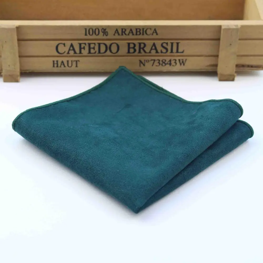 Two-Sided Solid Micro Suede Pocket Square for Men, Soft and Stylish