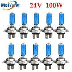 10pcs 24V H7 100W Halogen Bulb Super Bright Fog Lights High Power Headlight Lamp Car Source Parking White