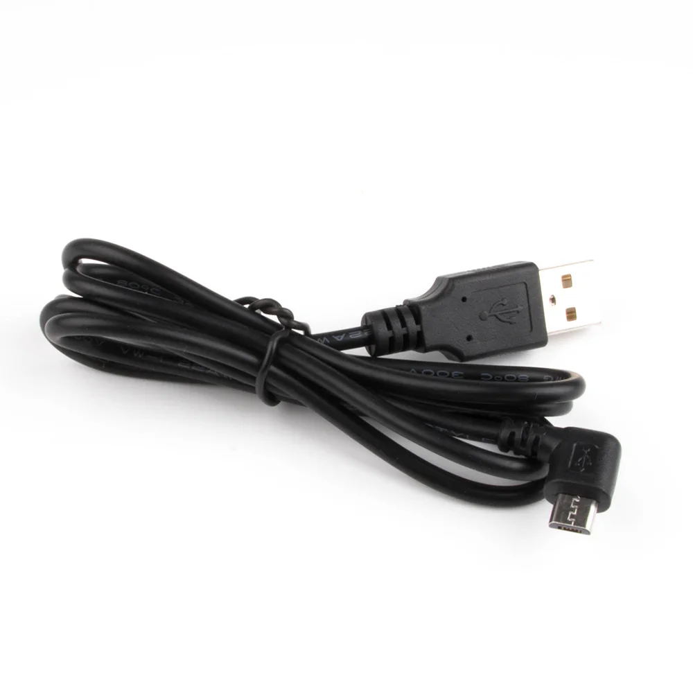 DC power plug USB convert to Micro USB L Shape Black Right Angle Jack with cord connector cable