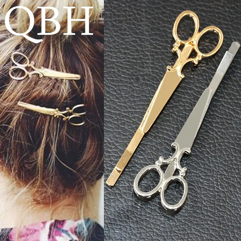 T405 New Bijoux Tiara Bridal Hairwear Scissors Hairpins Band Headbands for Women Wedding Hair Jewelry Accessories