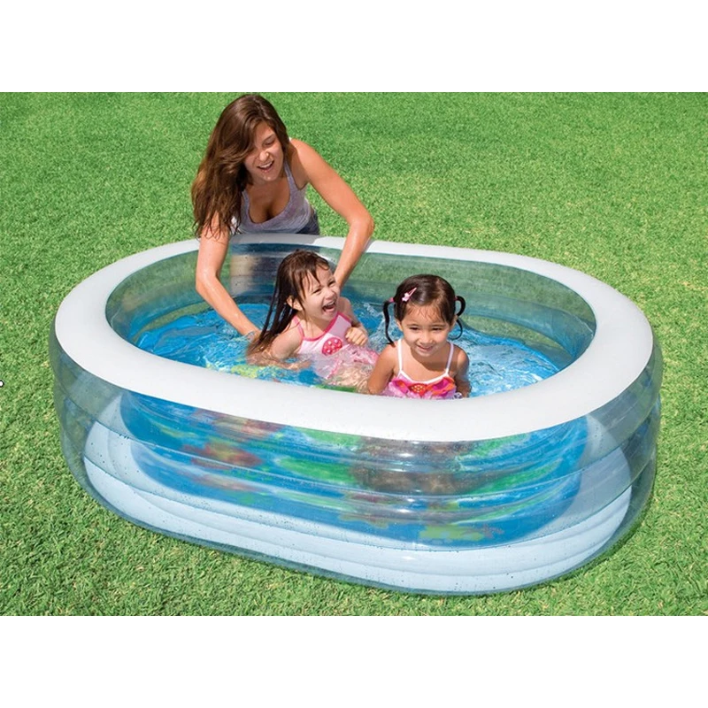 

baby child kid swimming pool 163*107*46cm summer play inflatable pool lovely animal printed floor bottom swimming pool B31002